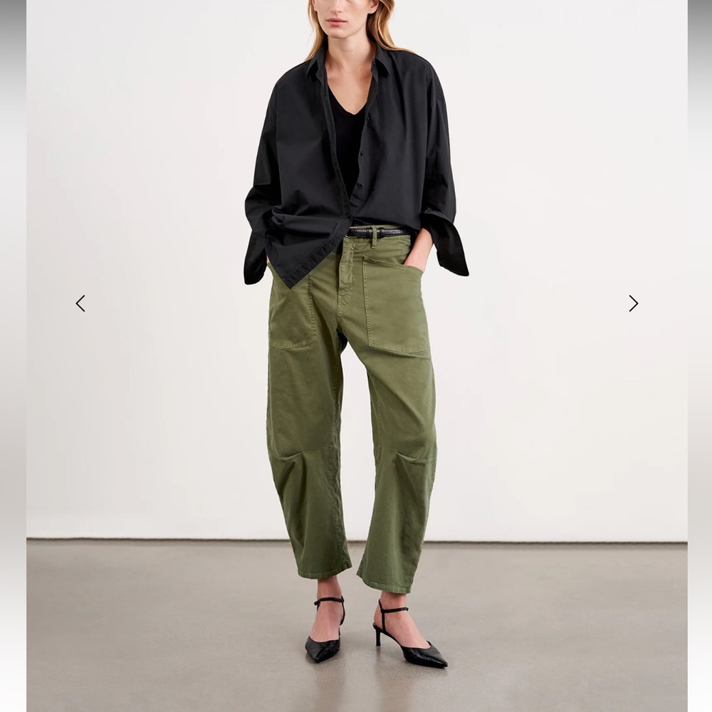 Nili Lotan Olive Green High-Rise Women’s Jeans - Picture 3 of 10